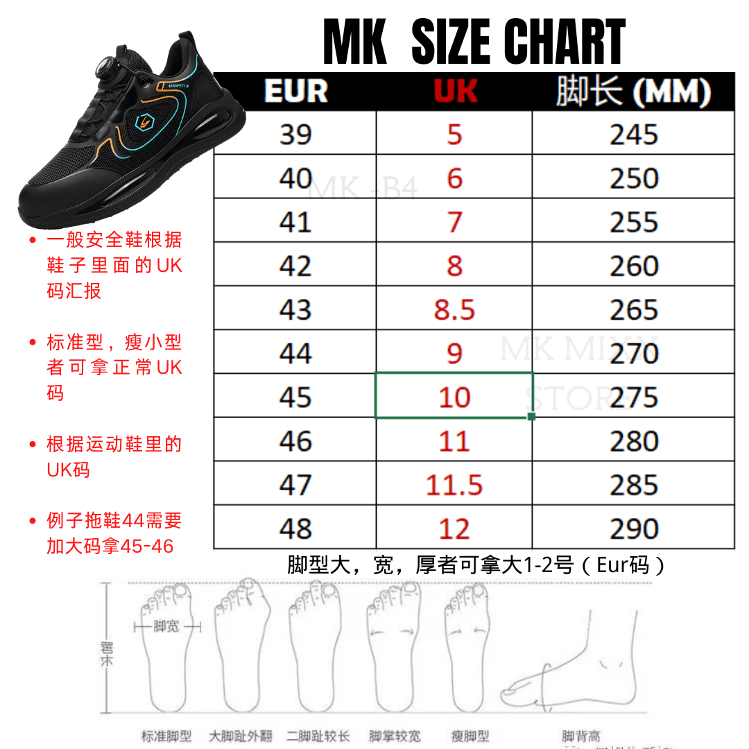 safety shoes - MK MIXX STORE